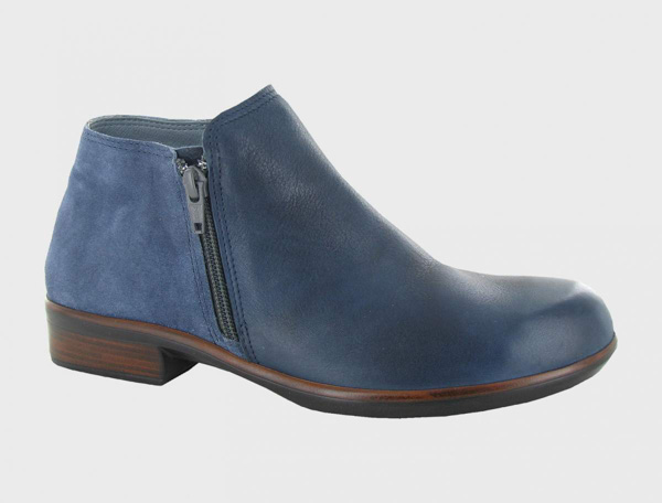 Naot Helm: Ink Leather/Midnight Blue Suede